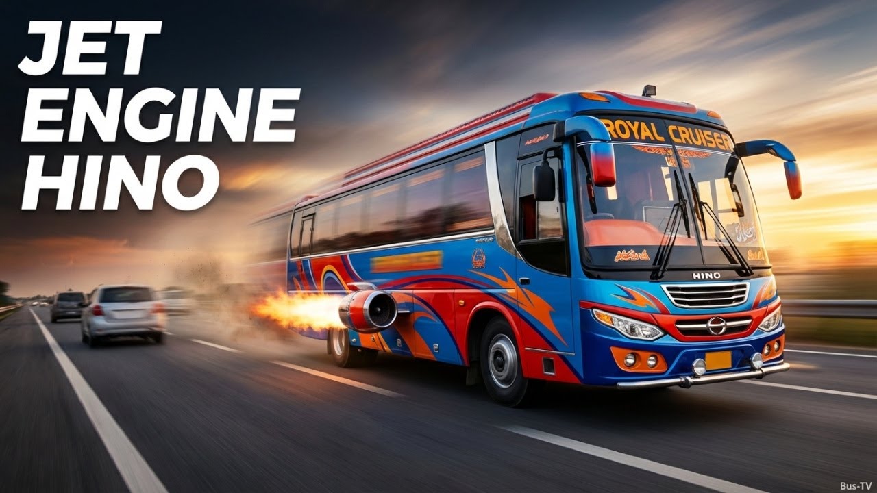 Bullet Bus | Jet Engine Hino Bus | Super Fast Bus | Hino AK1j Royal Cruiser Bus | Pakistani Buses