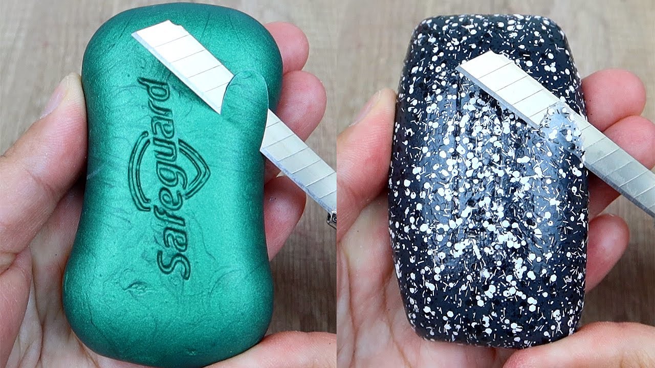 Relaxing Soap Cutting ASMR. Satisfying Soap and lipstick cutting. Corte de jabón - 896