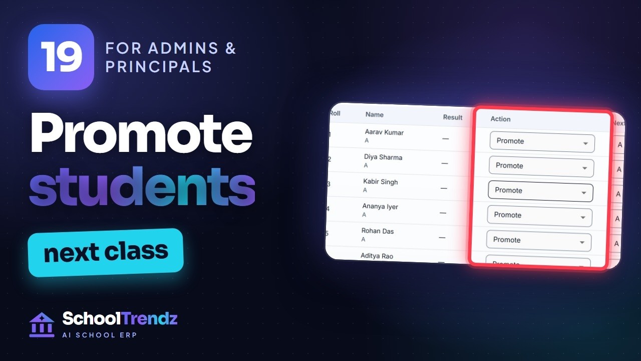 19. How to Promote Students to the Next Class in SchoolTrendz