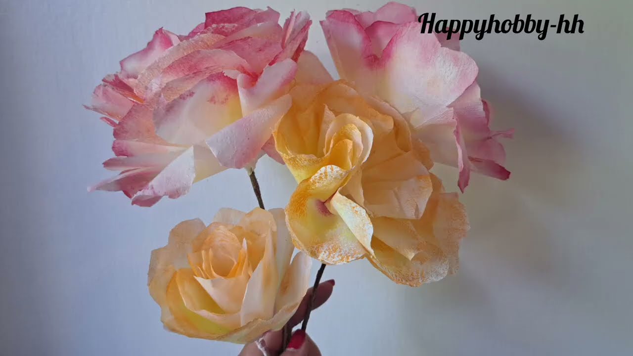 “Cómo Teñir Papel y Hacer Flores Hermosas 🌸 Técnica Fácil y Económica”