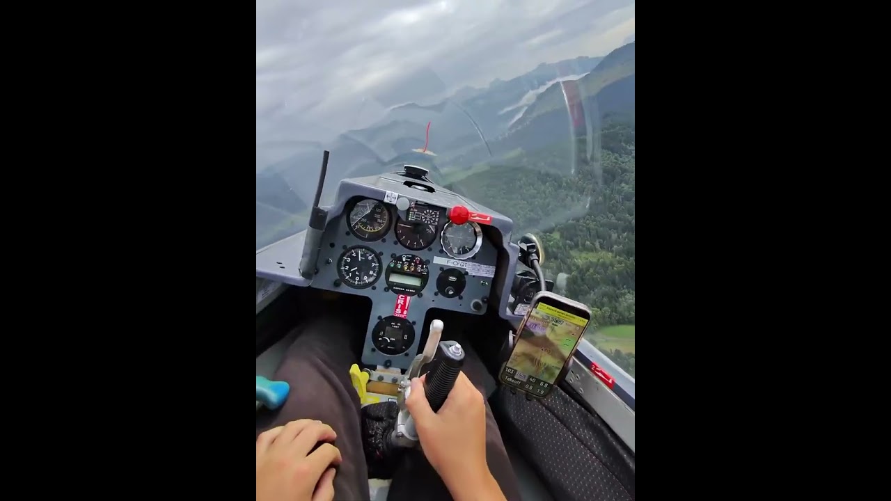 Pégase Glider Ridge Soaring at Habère-Poche | Cockpit POV Slope Flight Over French Alps