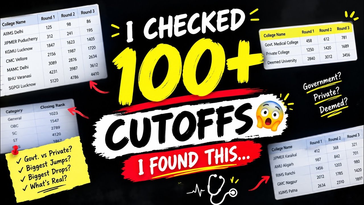 I Checked 100+ NEET College Cutoffs And I Was SHOCKED 😳#neetcutoff#neetug #neetcounselling #mcc#nta 