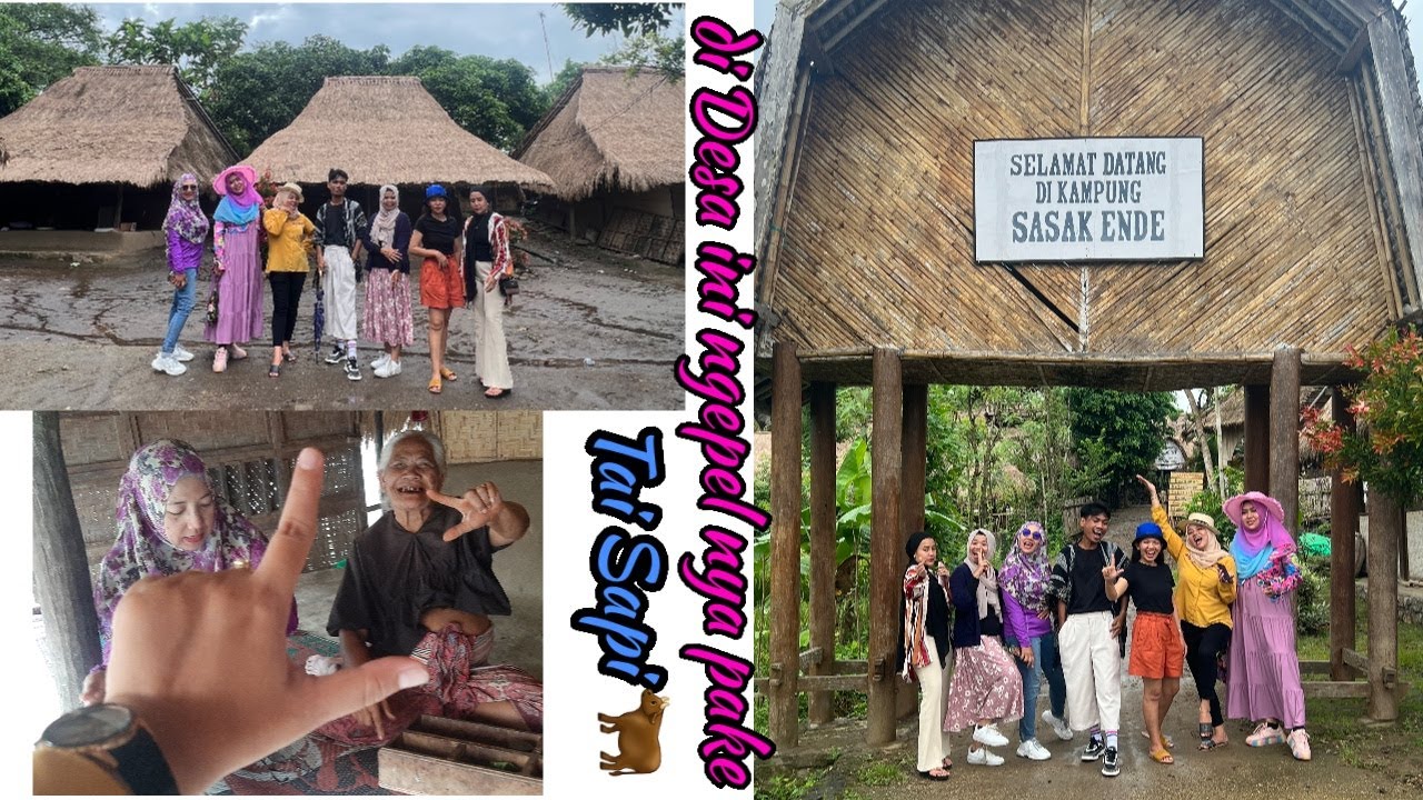 Bale Tani / Rumah di Desa Sasak Ende ini di Pel pakai Kotoran Sapi