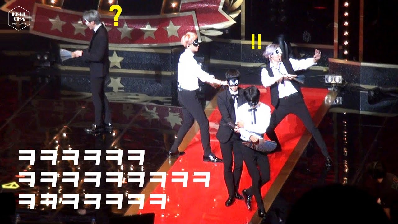 [FANCAM] 빅스, 눈 가리고 '도원경' 댄스 도전! @ 180504 고베 팬미팅 VFF 낮공연