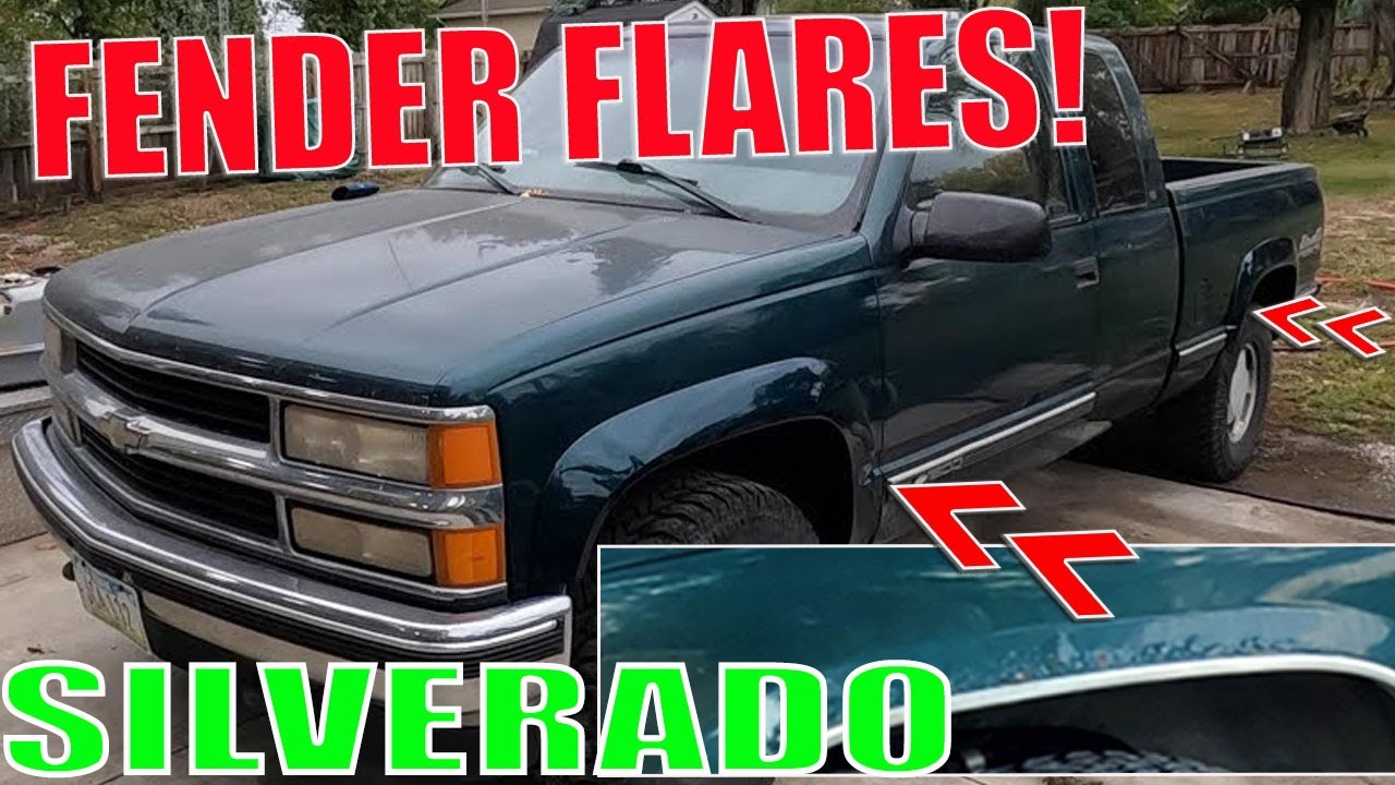 88-98 k1500 Covering Rust with Fender Flares! Cheap Fix.