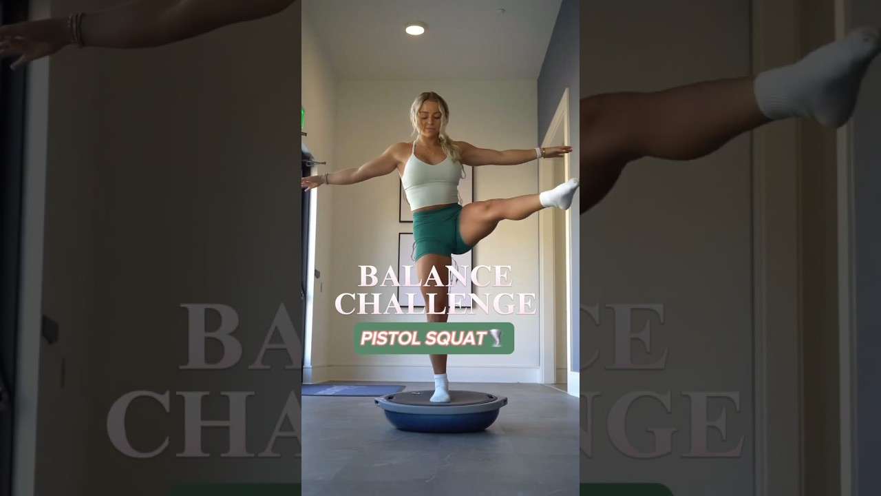 Who&rsquo;s trying this balance challenge?! 💪🔥  #bosuball #fitness #bosuworkout #balancechallenge