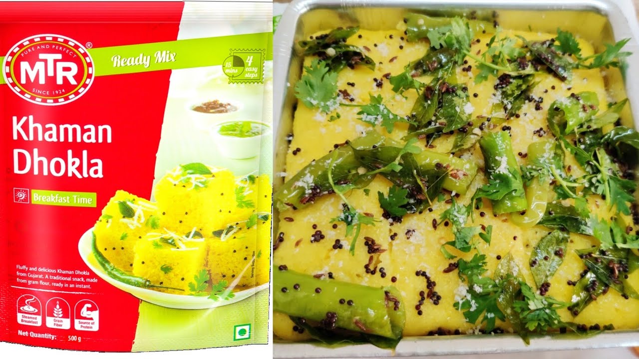 MTR Khaman Dhokla Recipe in kadhai, How to make MTR Khaman Dhokla, MTR khaman dhokla review