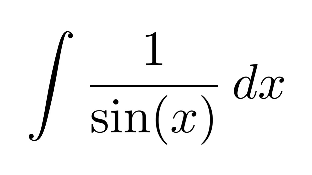 (Method 4) Integral of 1/sin(x)