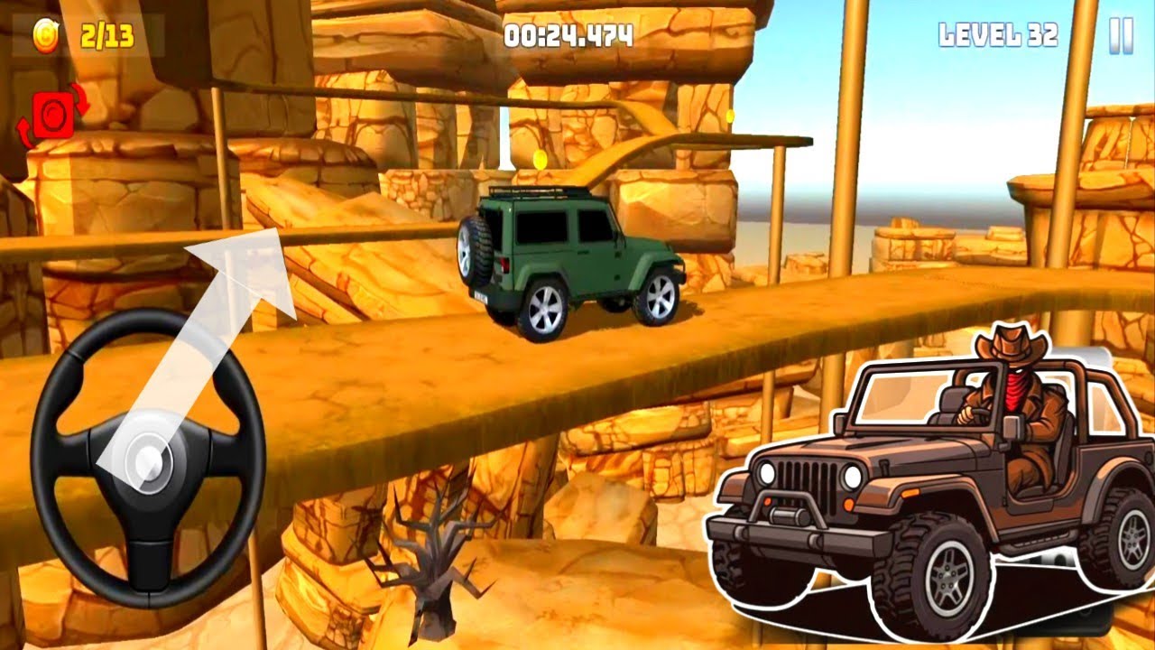THIS LEVEL SO DANGER AND HARD / CAR GAME / Mountain Climb 4x4