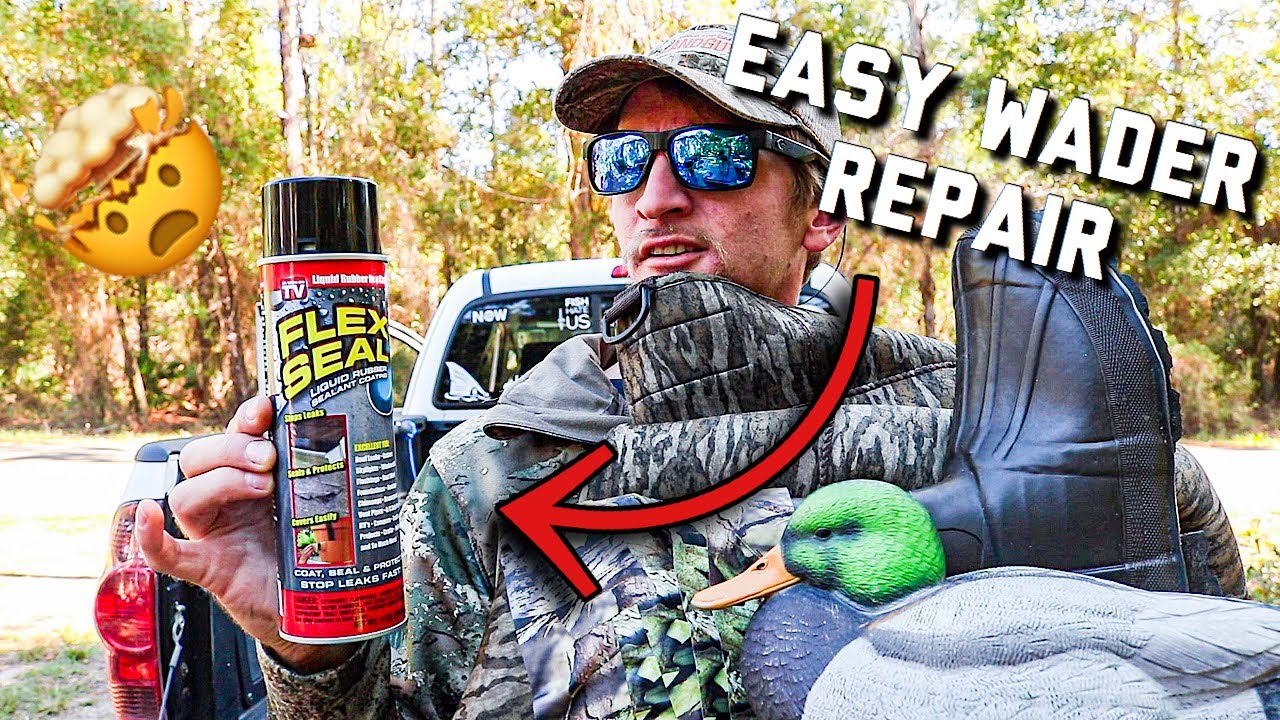 Easy Wader Repair | Flex Seal Duck Hunting Wader Patch