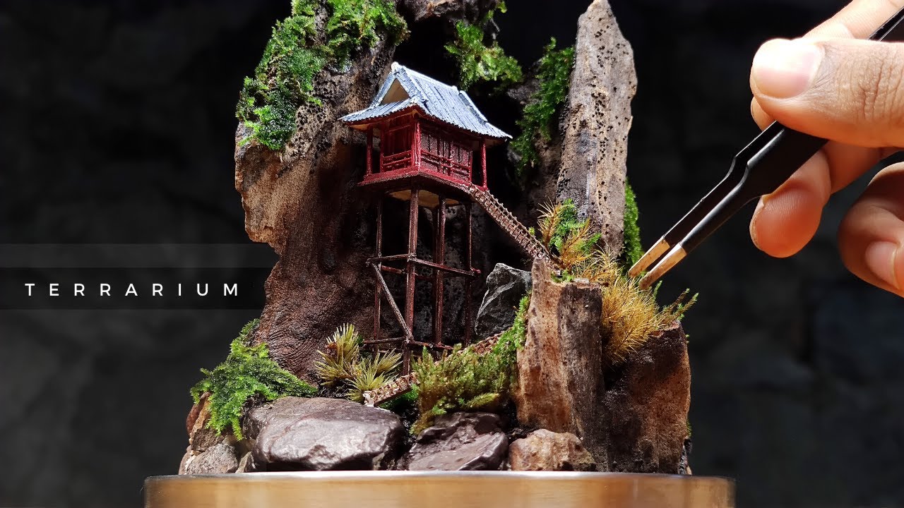 how to make mini garden in glass【Terrarium/Japanese garden/diorama】