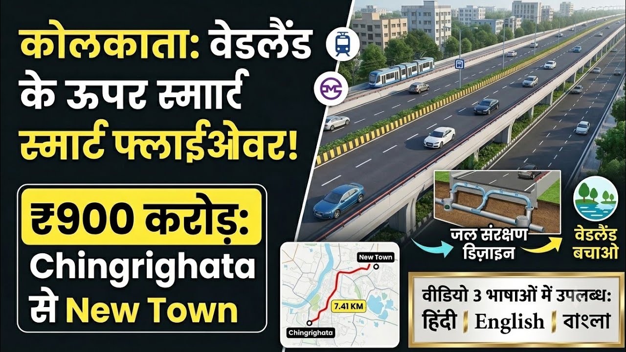 Kolkata's Smartest Flyover: Chingrighata-New Town Elevated Corridor Route & Engineering Details