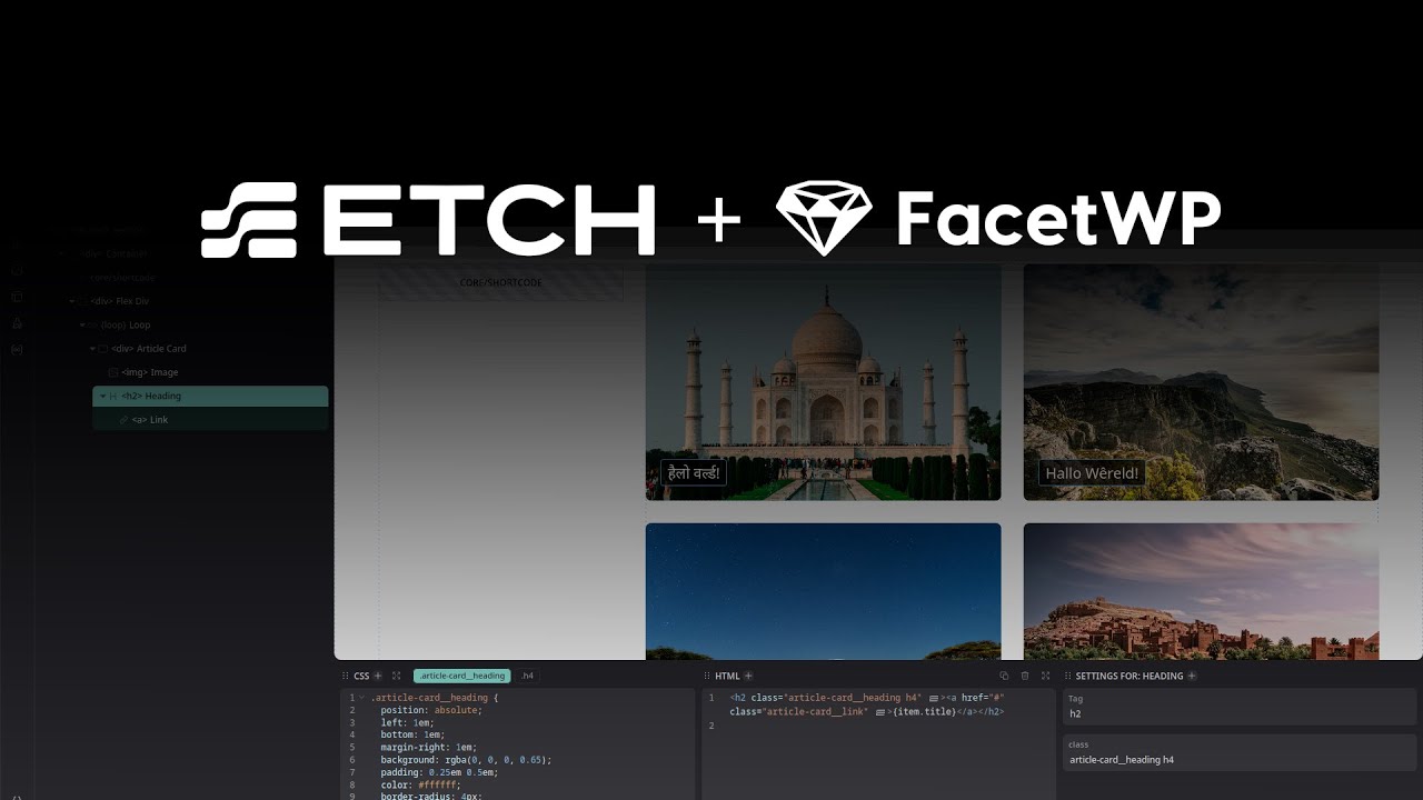 How to use FacetWP with Etch