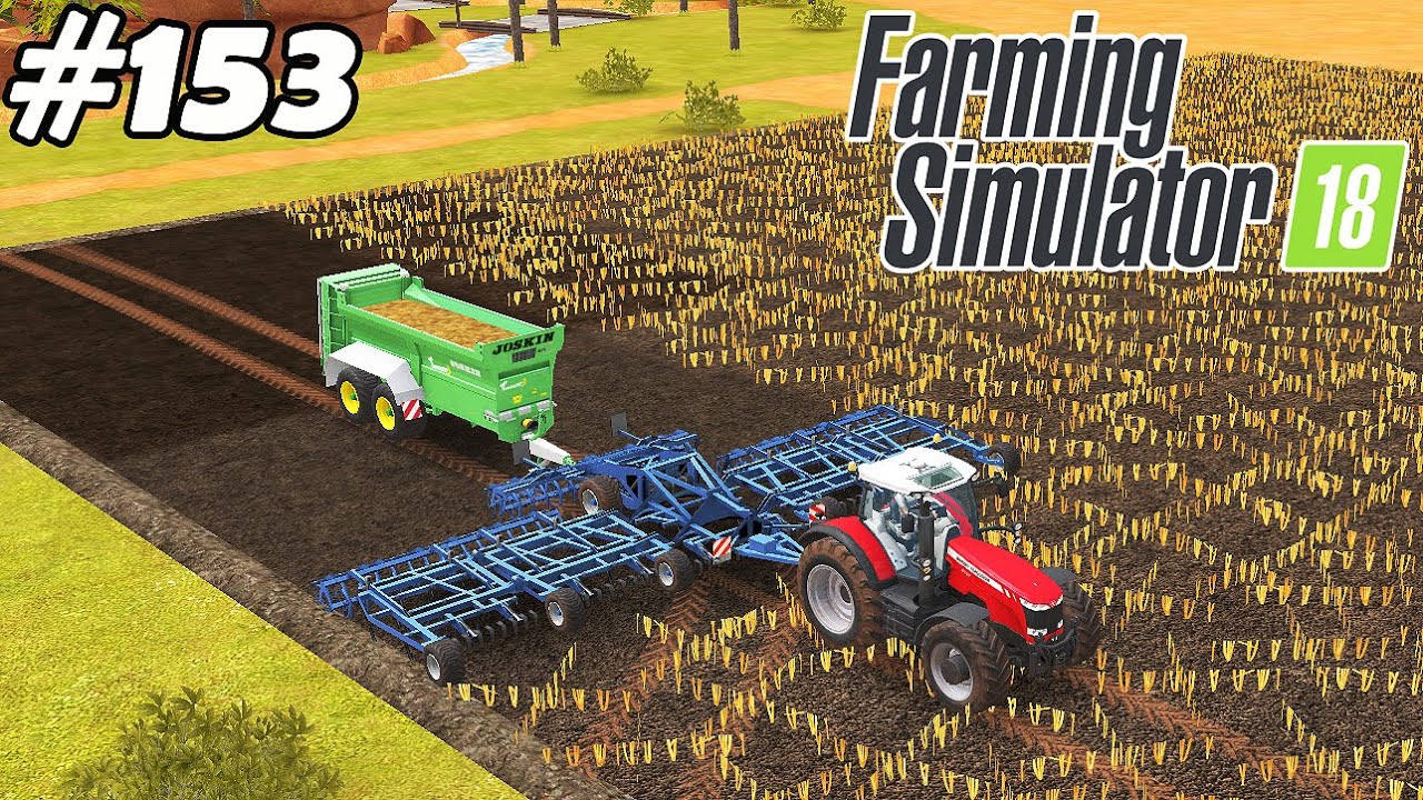 FS 18. Timelapse # 153. I bought all the fields. Spreading manure. Cultivating.