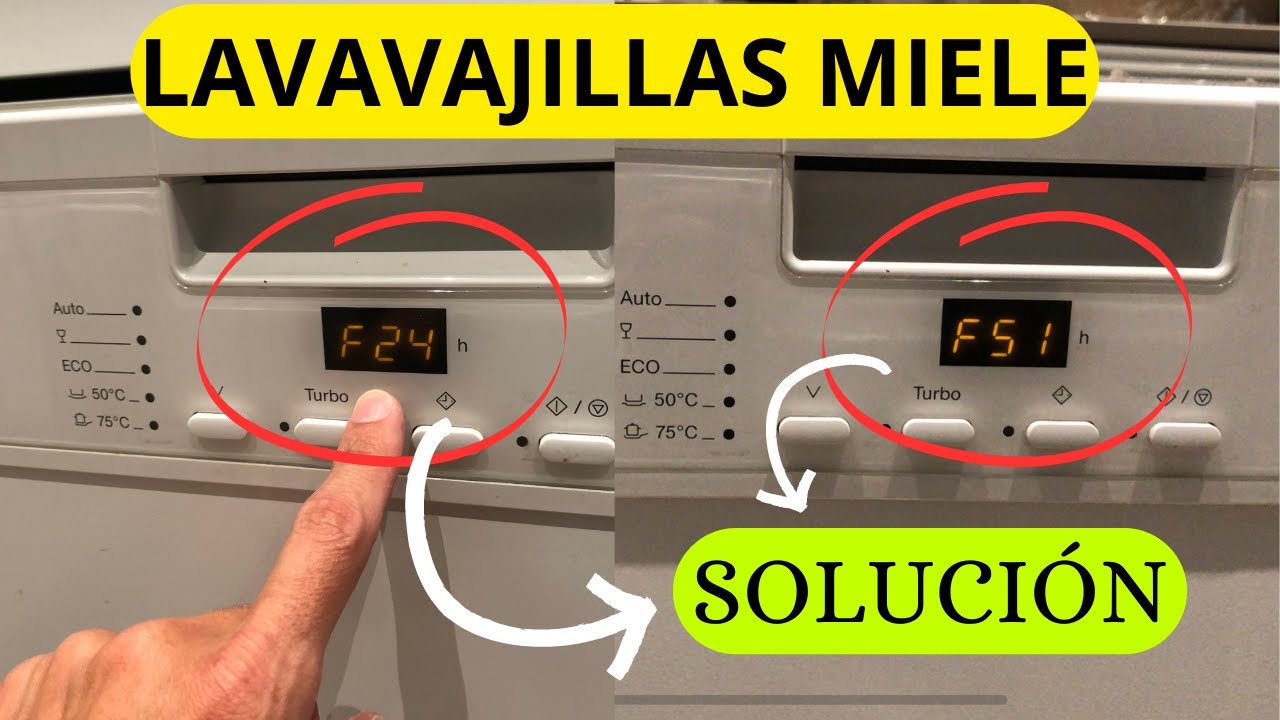 LAVAVAJILLAS MIELE ERROR F24 Y F51 SOLUCION