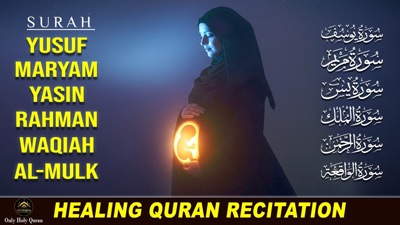 Pregnancy Quran Surah Full Of Noor | Surah Maryam,Yusuf,Yasin,Mulk | Faith And Devotion For Mothers