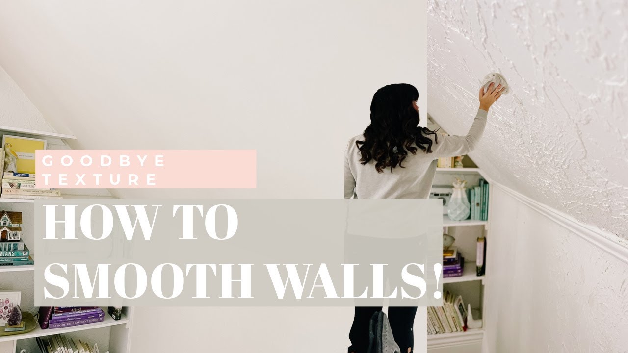 Sick of textured walls?! How to smooth walls to prep for wallpaper in my craft room!