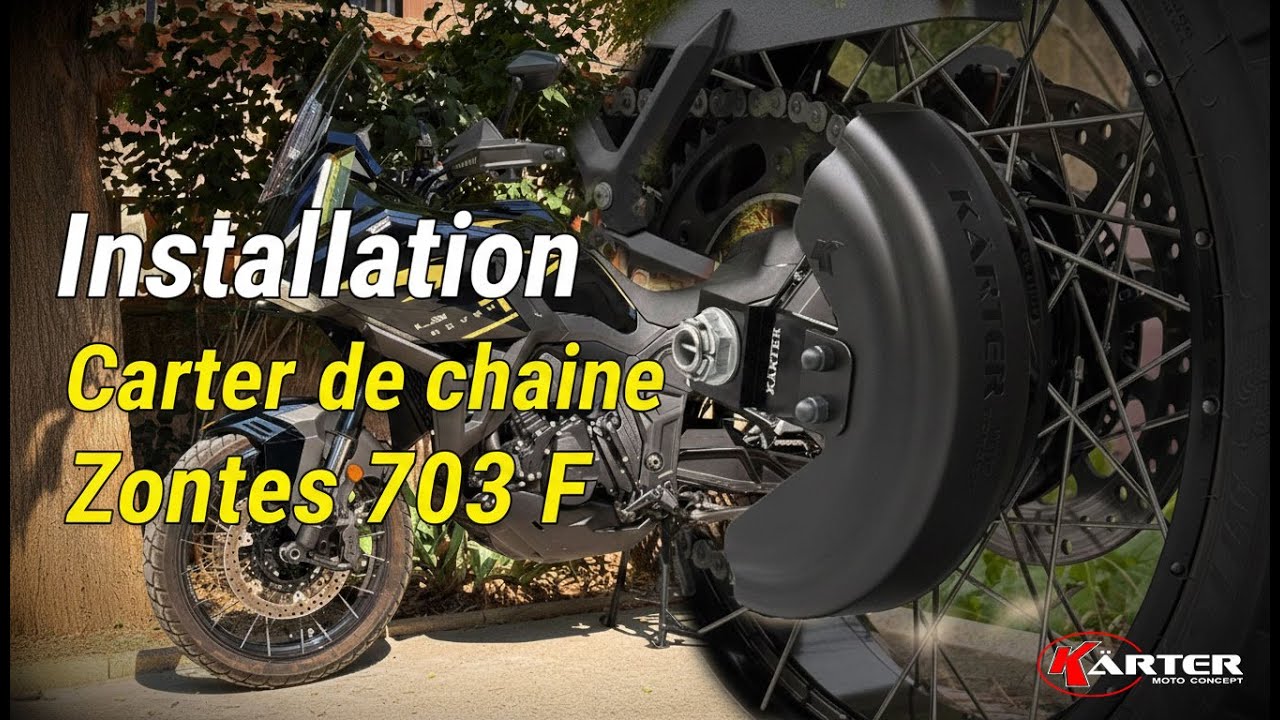 Installation du carter de chaîne sur Zontes 703 F - Guide complet (English subtitles)