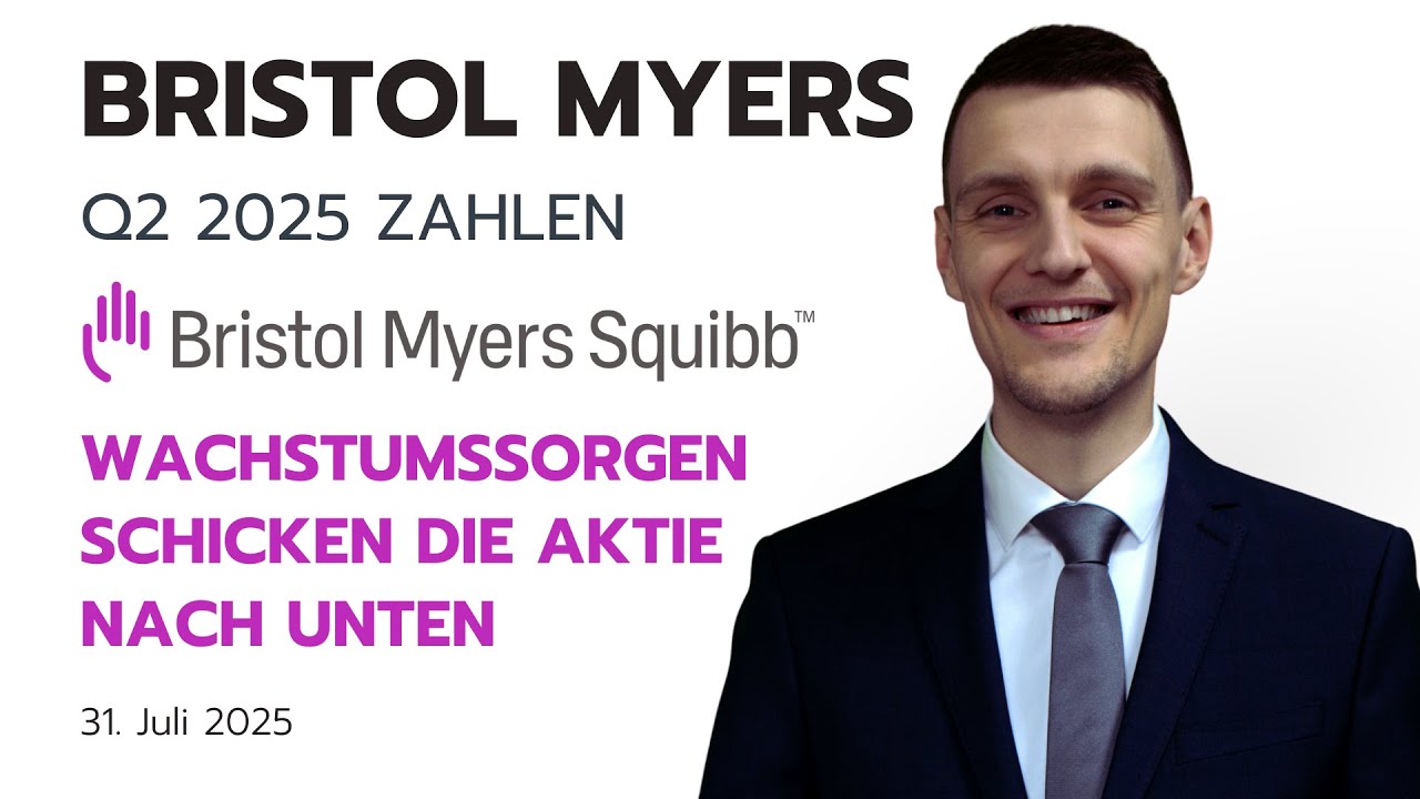 Bristol Myers Squibb Aktie verliert nach Q2 2025 Zahlen, hohe Dividendenrendite 5,5%, BIONTECH