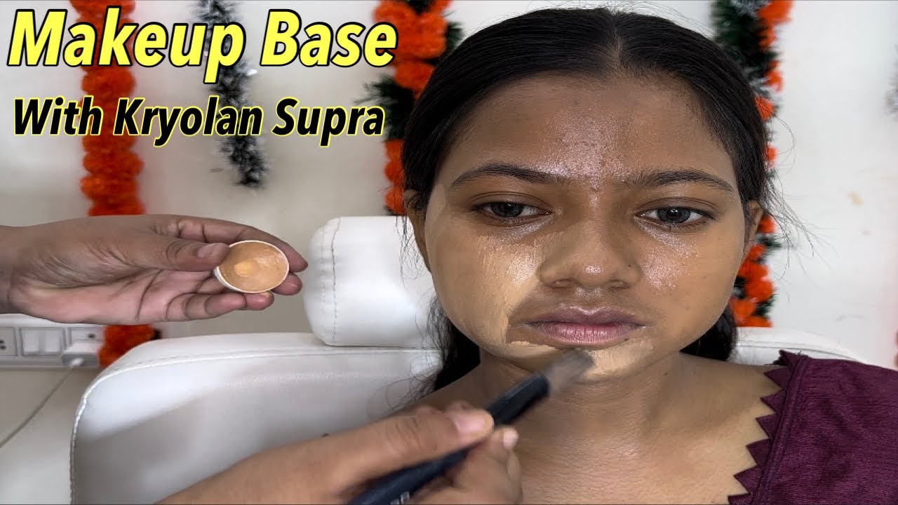 Dusky Skin पर Kryolan Supra से कैसे Base बनायें || Dark Skin Makeup Tutorial || Dusky Skin Makeup