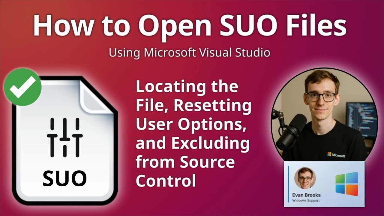 Расширение файла SUO: что такое файлы параметров пользователя решения Visual Studio