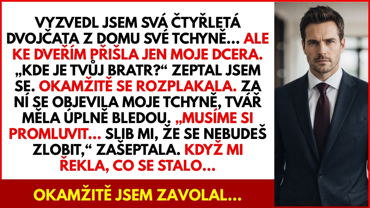 Vyzvedl jsem dvojčata od tchyně. Řekla mi: „Slib, že se nebudeš zlobit…“