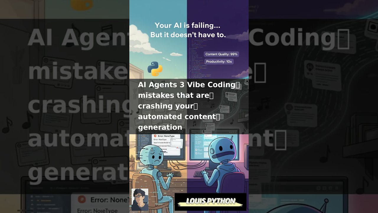 Day 3 - AI Agent Coding: STOP Mistakes! Boost Content & Productivity! #AIAgents #Pyth