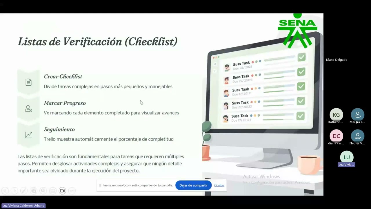 sesión en linea  Informe  Pertinencia y efectividad de los recursos utilizados según requerimientos
