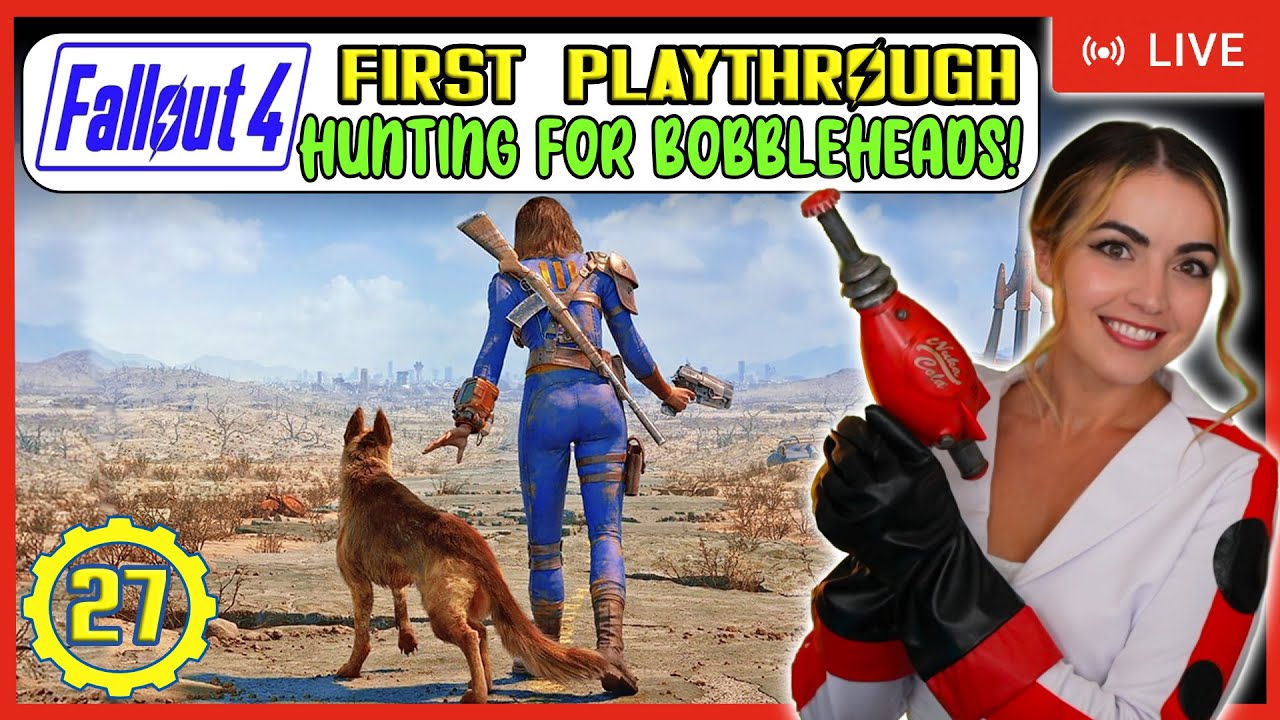 🔴Xena update and bobblehead hunt! | Fallout 4 First Playthrough | LIVE Stream | LizXP | Part 27