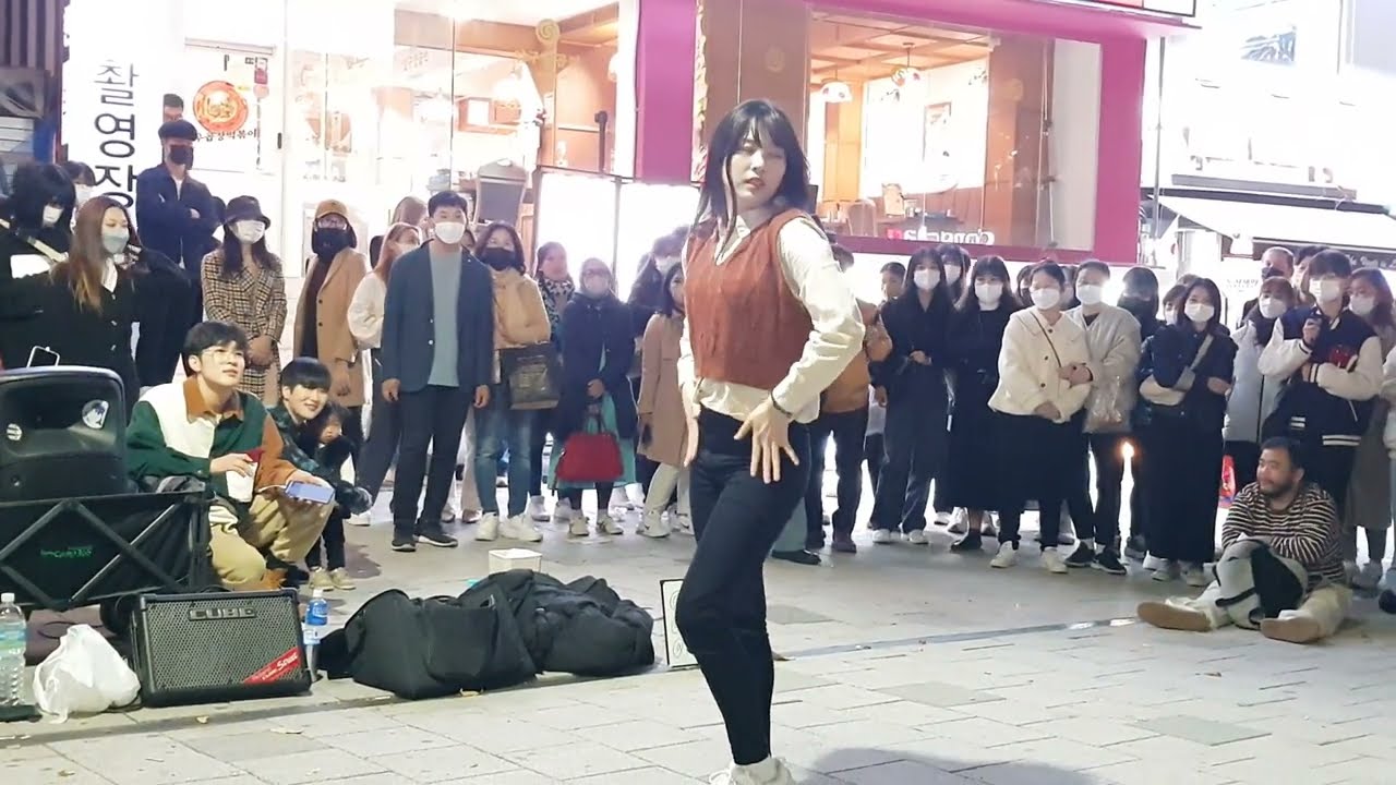 20221019 홍대 전 엠와이엠(MYM) 멤버 (Yu Kagawa 카가와 유-신화-효진) 합동버스킹 02 - Hush _ miss A