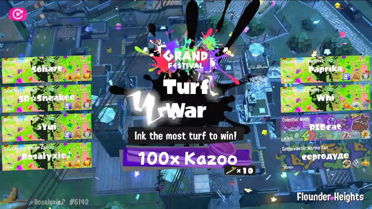 Splatoon 3 Grand-Fest 100x battle but it's all kazoo