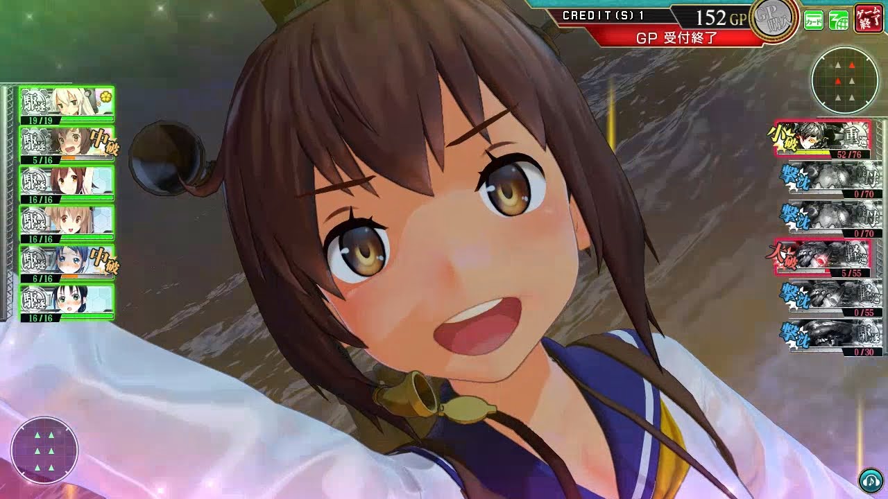 【艦これアーケード】島風＆雪風で4-1ジャム島攻略！！雪風中破カットインMVP！！島風爆雷＆『敗北』MVP！！島風ノーマル＆雪風中破母港！！