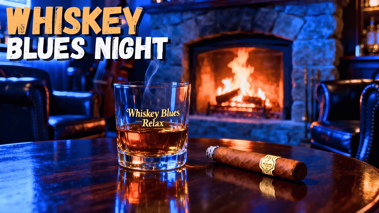 Whiskey Blues Lounge | Slow Instrumental for Quiet Night Reflection