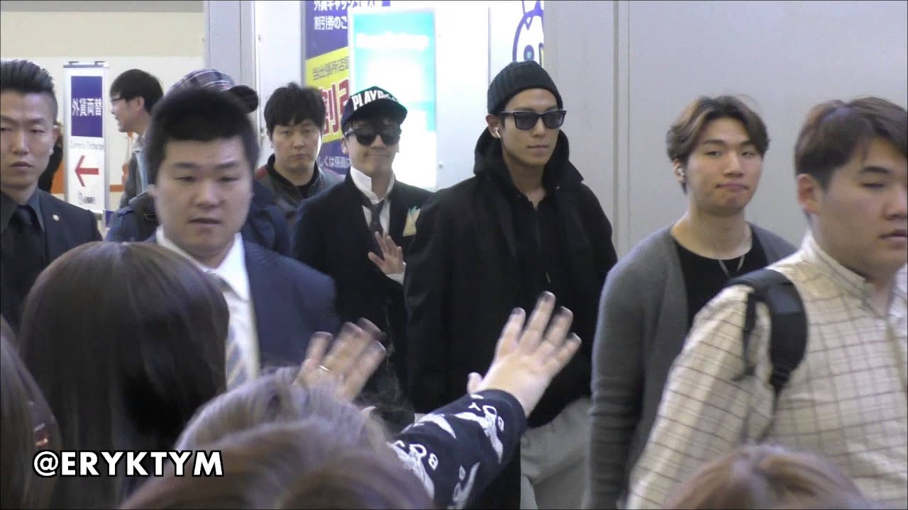 140414 3 BIG BANG T.O.P D-Lite V.I G-Dragon @ Kansai Airport KIX 간사이공항 関西空港 【LQ】