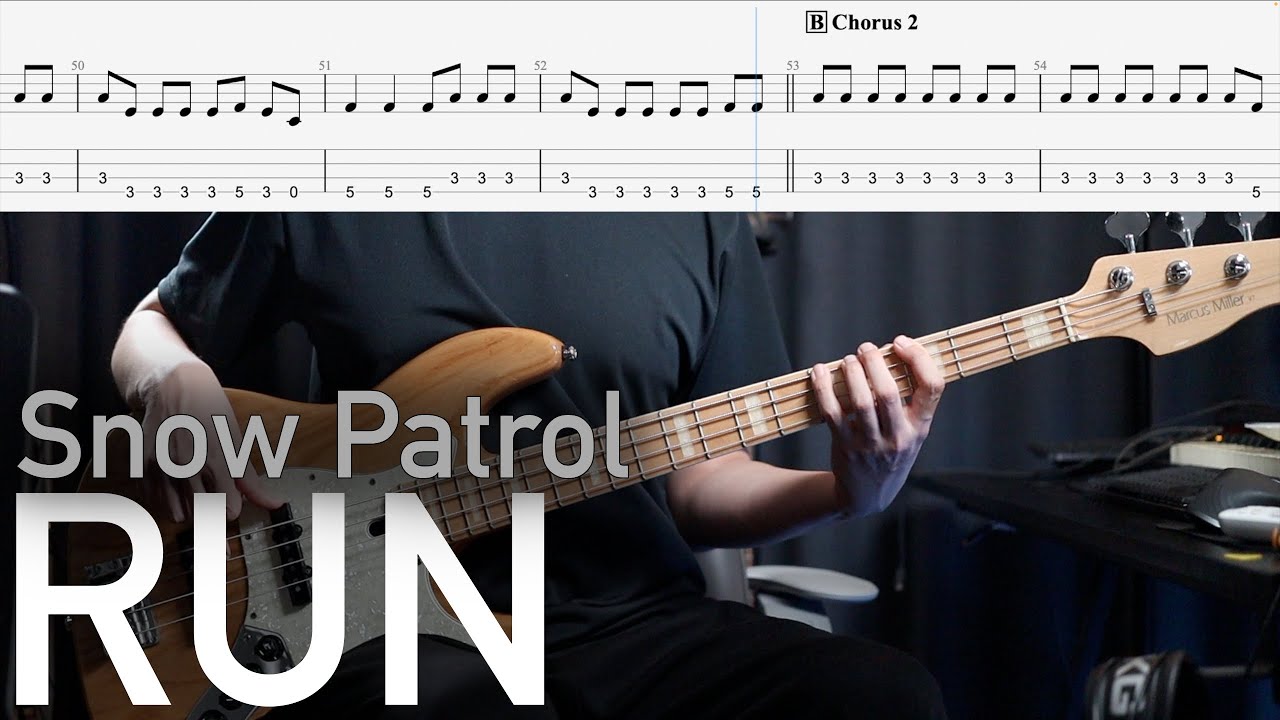 Snow Patrol - Run Bass cover 베이스 악보+TAB [LEVEL 1]