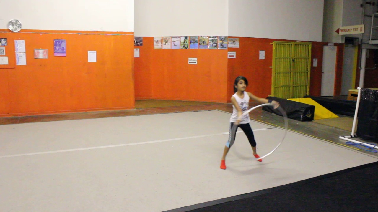 Rhythmic level 2 hoop routine