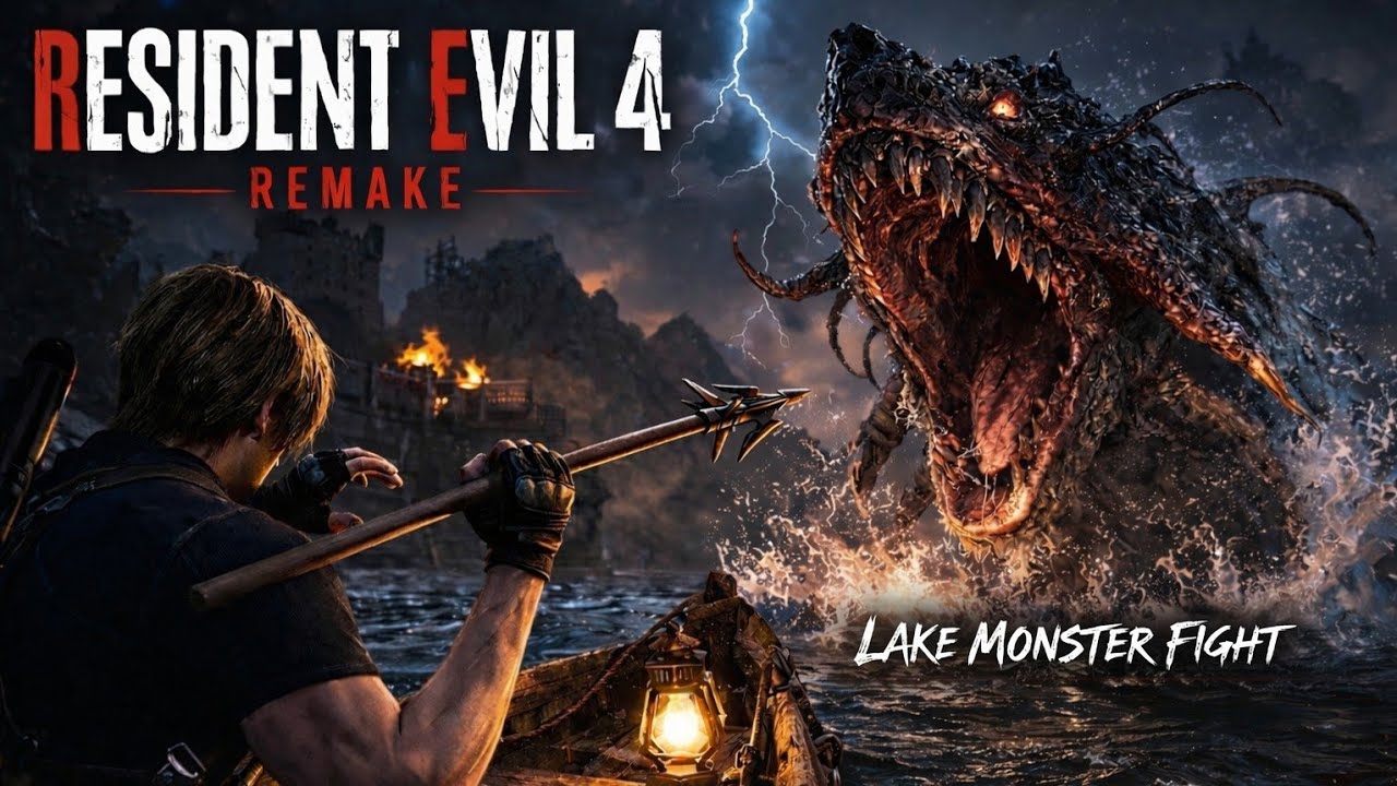 Resident Evil 4 Remake Part 3 | Lake Monster Boss Fight