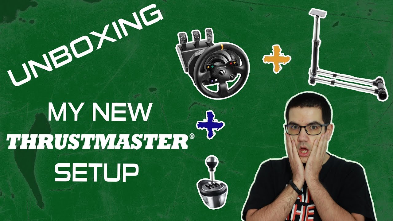 Full Thrustmaster Racing Setup Unboxing (TX Leather edition + shifter + stand) - Happy BDay to ME!