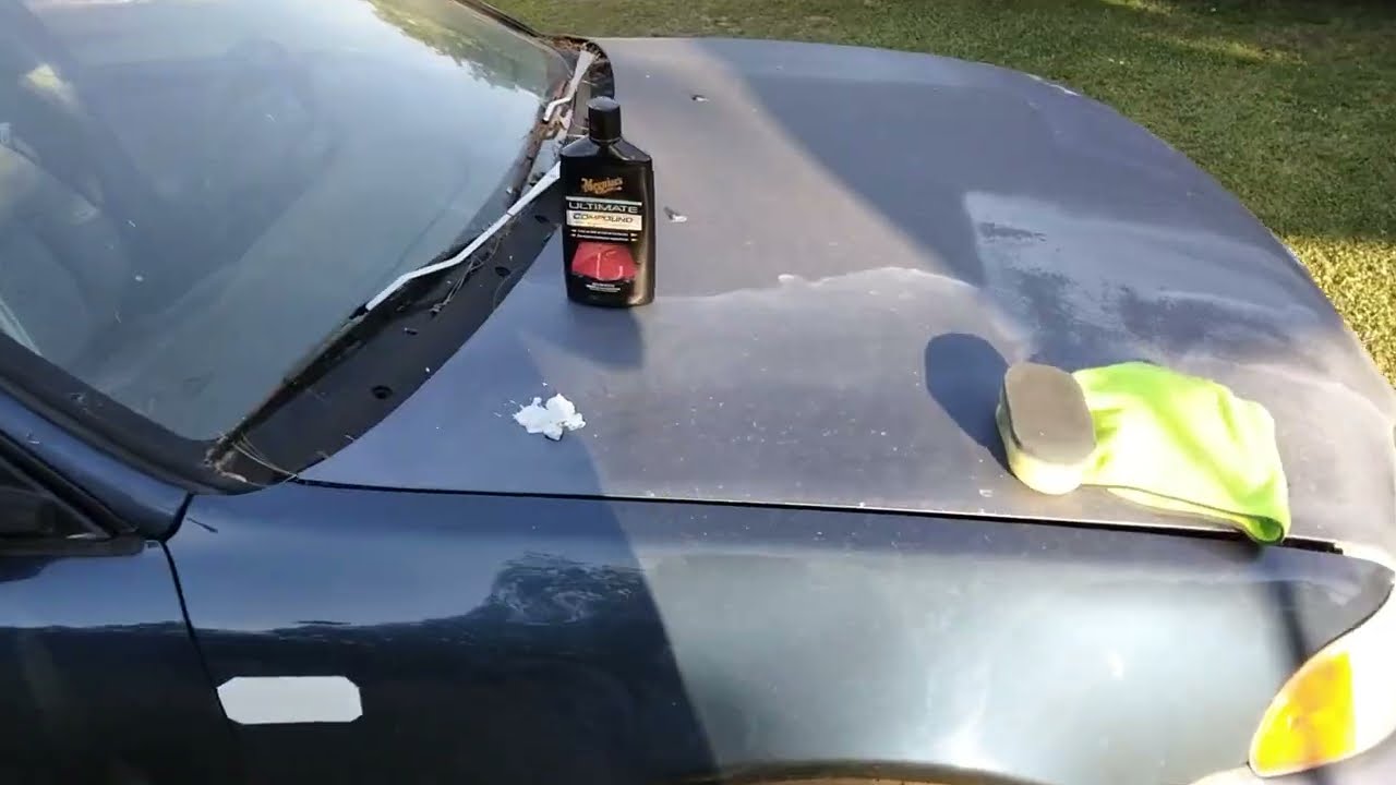 meguiar's ultimate compound will this bring back the worst faded  blue paint on the planet 🤣🤣🤣