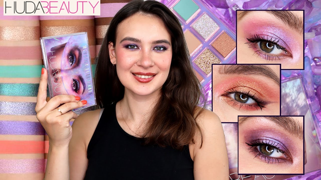 HUDA BEAUTY MERCURY RETROGRADE PALETTE : 3 looks & ma revue !