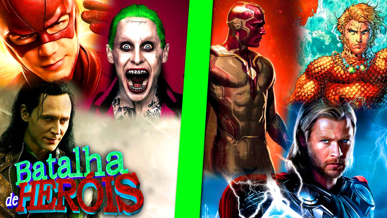 Minecraft : THE FLASH , LOKI e JOKER vs VISÃO , AQUAMAN e THOR - BATALHA DE HERÓI