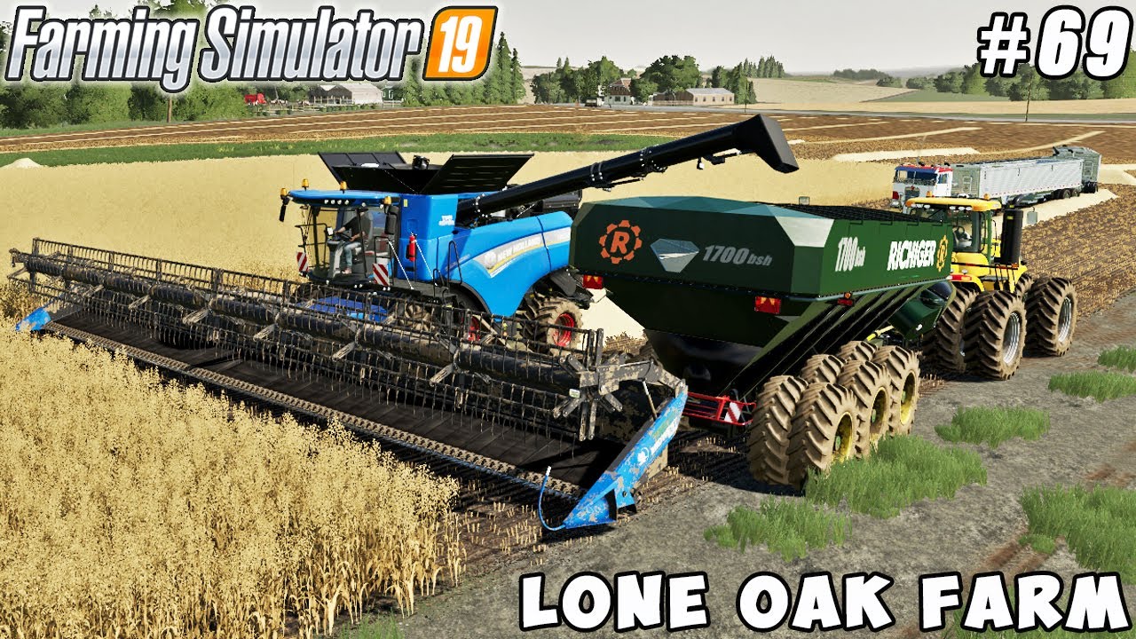 Building a new grain storage, harvesting oats | Lone Oak Farm | Farming simulator 19 | Timelapse #69