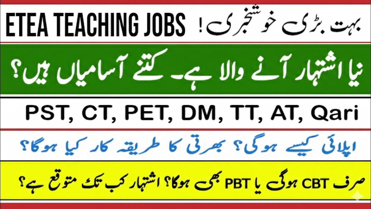 KPK Teaching Jobs big updates | New Advertisement | ETEA new update | Etea jobs 2026 #etea2026