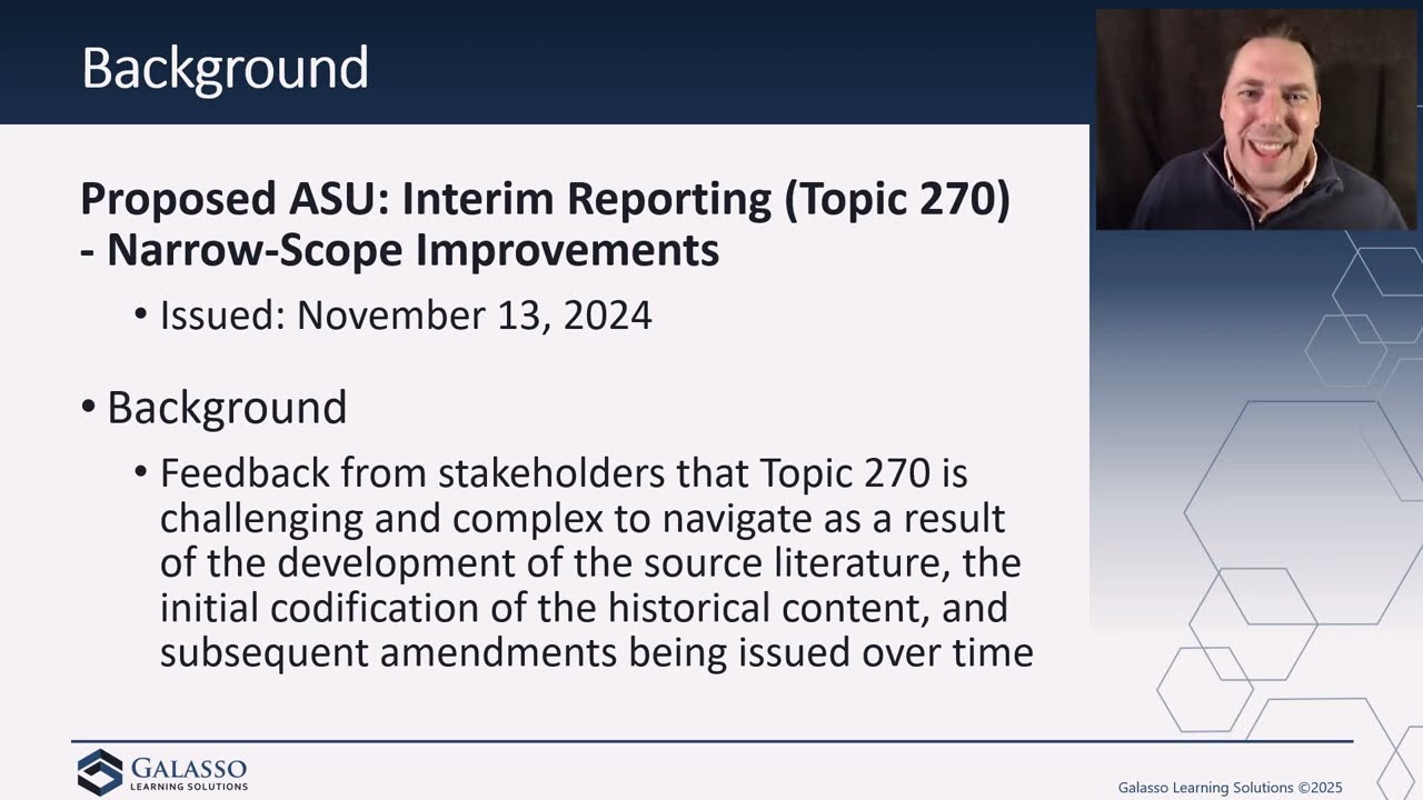 Genuine Learning Blog: Proposed ASU on Interim Reporting (Topic 270)