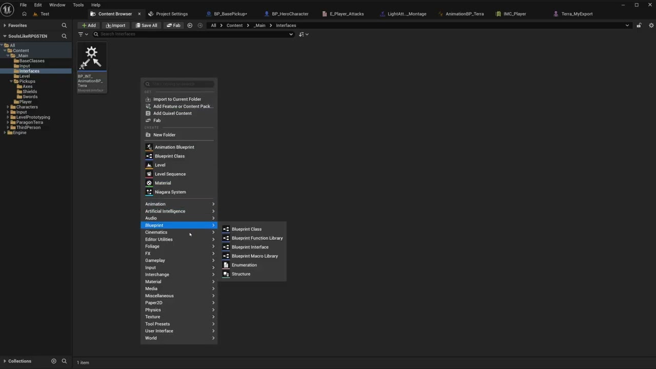 Unreal Engine 5.7 SoulsLike RPG5 Muliplayer: Pickup Blueprint with Sphere overlap event #11 #diy