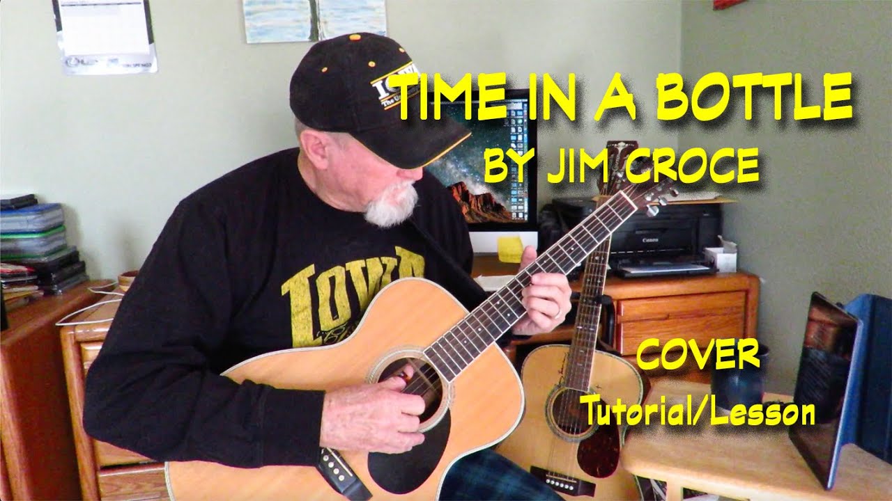 TIME IN A BOTTLE by Jim Croce Cover & Tutorial-Lesson by Ed Harp w Martin OM-35