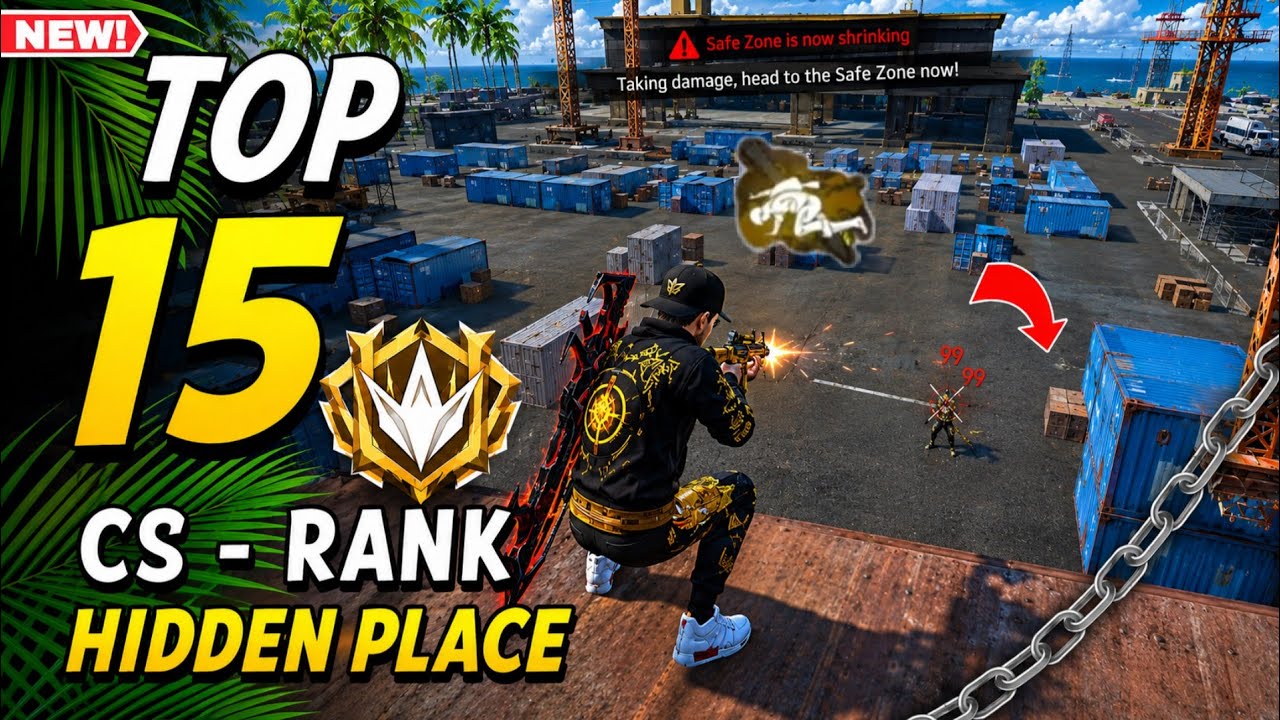 Top 15 Best Hidden Places for CS Rank in Bermuda Map | After New Season | CS Rank Push Tips