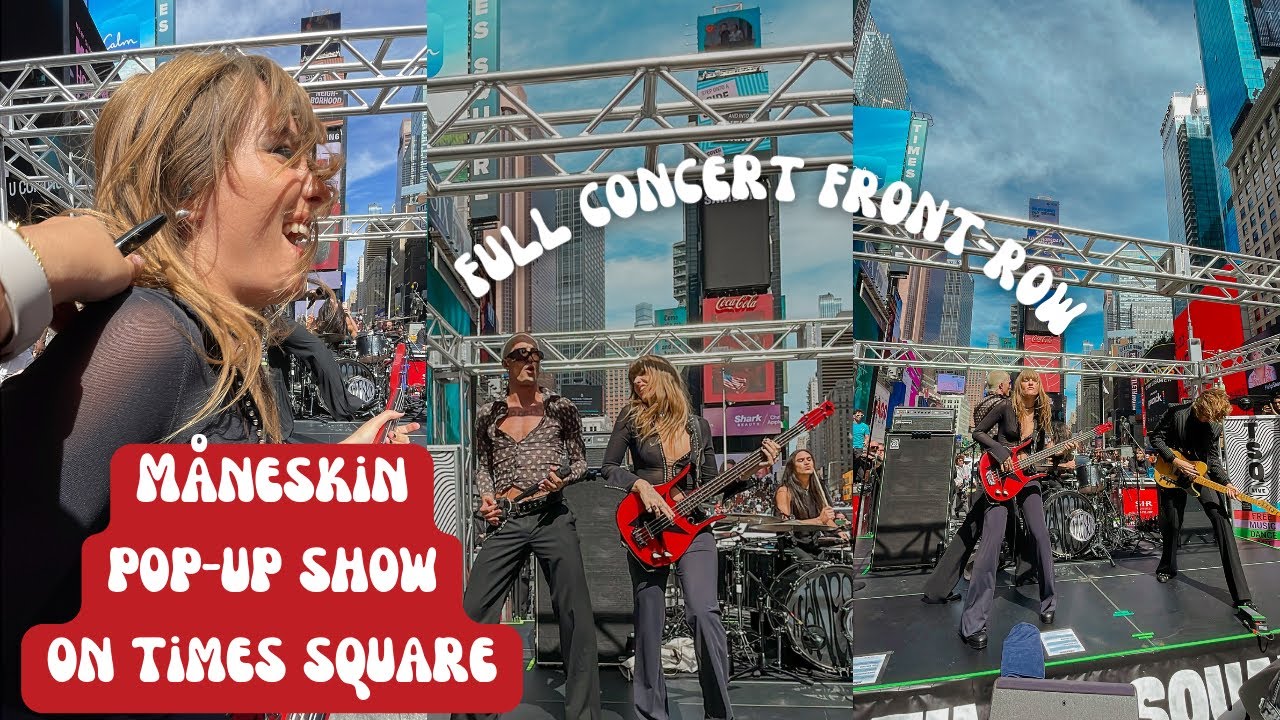 Show do @maneskinofficial na Times Square - 15 de setembro, 2023