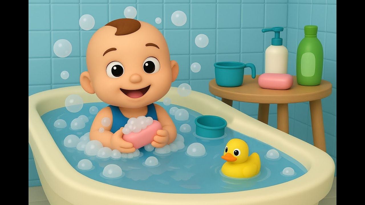 Bath Time Song for Kids 🛁| Let Kids Enjoy Bath Time🚿| Nursery Rhymes for Kids| Splash Splash Fun