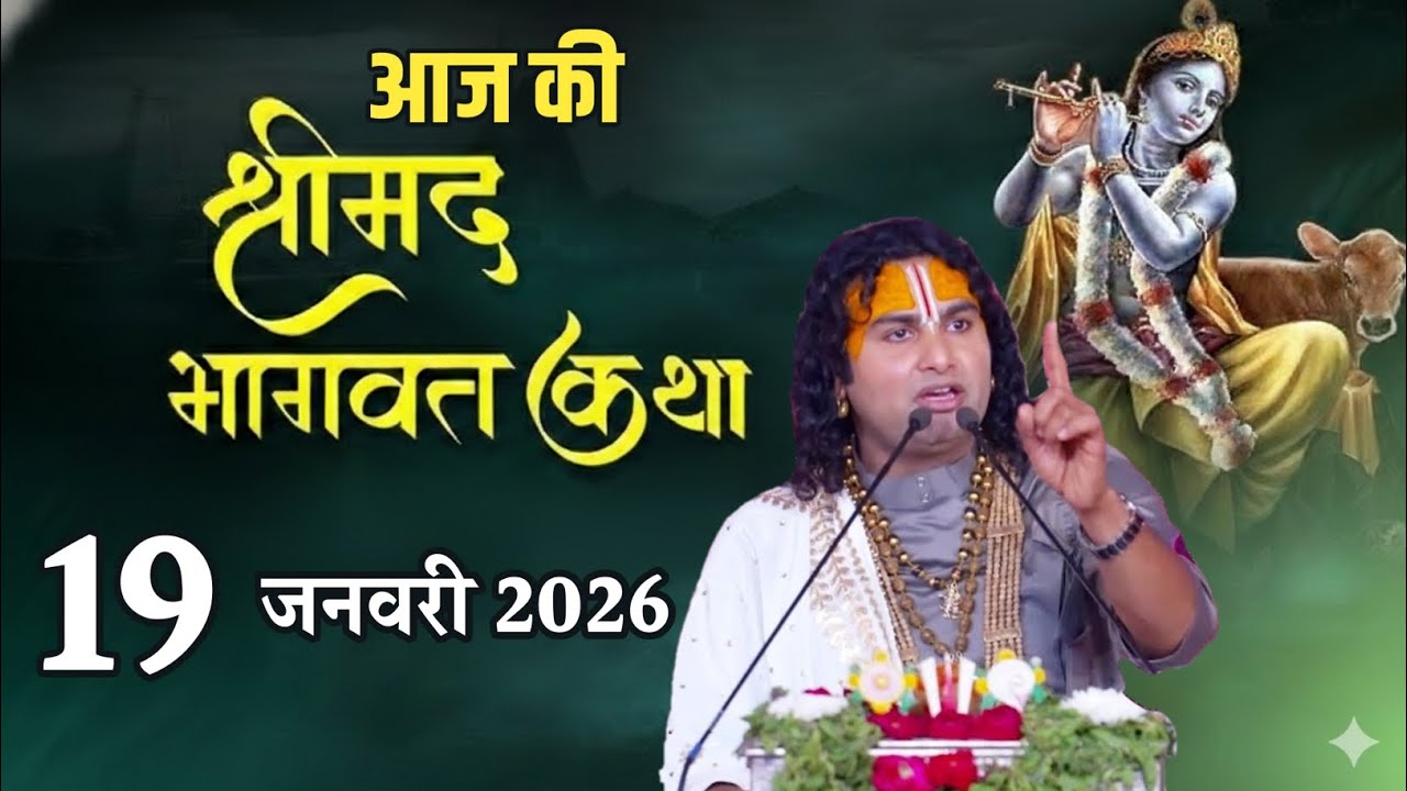 आज की कथा 19 जनवरी 26 | क्या था महाभारत युद्ध का असली कारण | anirudhacharya ji maharaj ki katha 